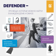 Стабилизатор напряжения Defender 1000 В*А , 320Вт, 2 розетки , черный